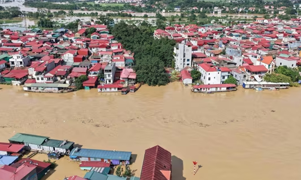Lũ trên sông Cầu đoạn qua Bắc Ninh tiếp tục dâng cao.